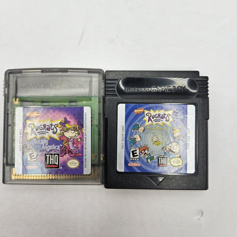 Vintage Two Rugrats Games‎ Boy Games Totally Angelica And Time Travel  Pre Owned